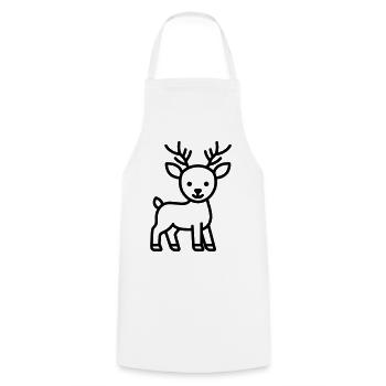 deer - Cooking Apron - white - Front - AI Model Male 185 dark (185cm)