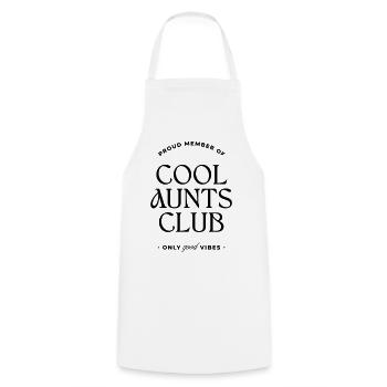 Cool Aunts Club - Kochschürze - Weiß - Vorne - AI Model Male 185 dark (185cm)