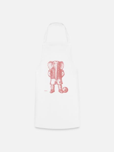 Elefant mit Fussball für helle Shirts - Kochschürze - Weiß