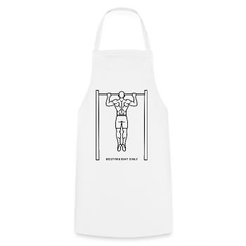 Calisthenics Bodyweight Training Fitness Strength - Cooking Apron - white - Front - AI Model Male 185 dark (185cm)