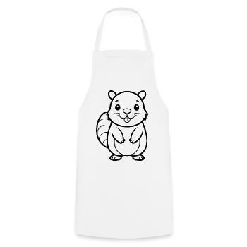 Beaver - Cooking Apron - white - Front - AI Model Male 185 dark (185cm)