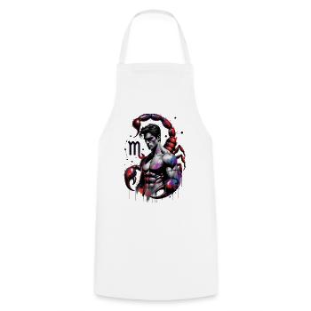 Scorpion_Astro_Homme - Cooking Apron - white - Front - AI Model Male 185 dark (185cm)
