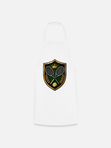 Tennis Wappen - Kochschürze - Weiß