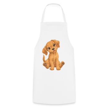 Rhodesian Ridgeback – süßer Hundewelpe - Kochschürze - Weiß - Vorne - AI Model Male 185 dark (185cm)
