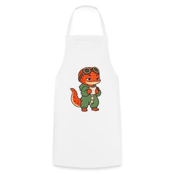 Süßer Kaffeesalamander im Schlafanzug - Kochschürze - Weiß - Vorne - AI Model Male 185 dark (185cm)