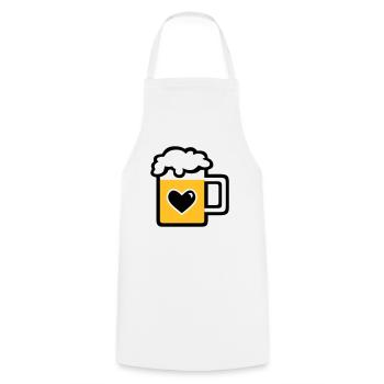 Mass Bier - Kochschürze - Weiß - Vorne - AI Model Male 185 dark (185cm)