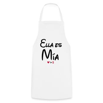 ella_es_mia - Kochschürze - Weiß - Vorne - AI Model Male 185 dark (185cm)