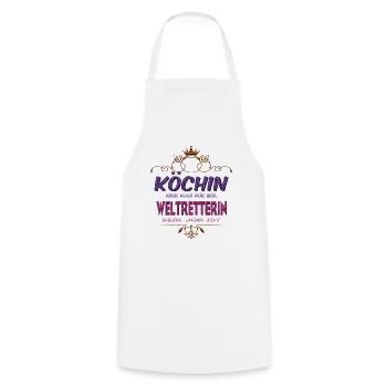 Köchin Weltretterin - Kochschürze - Weiß - Vorne - AI Model Male 185 dark (185cm)