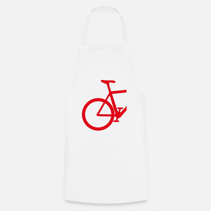 Vélo de route arrière - Tablier de cuisine - blanc