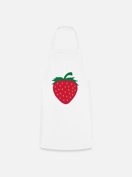 Leckere Erdbeere Design - Kochschürze - Weiß