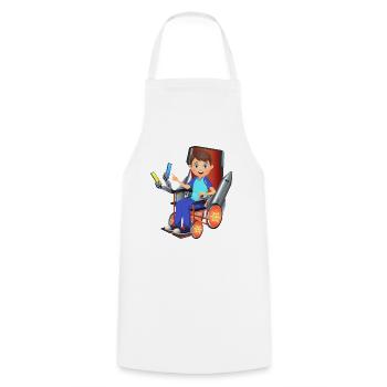 Wheelchair Hero - Cooking Apron - white - Front - AI Model Male 185 dark (185cm)