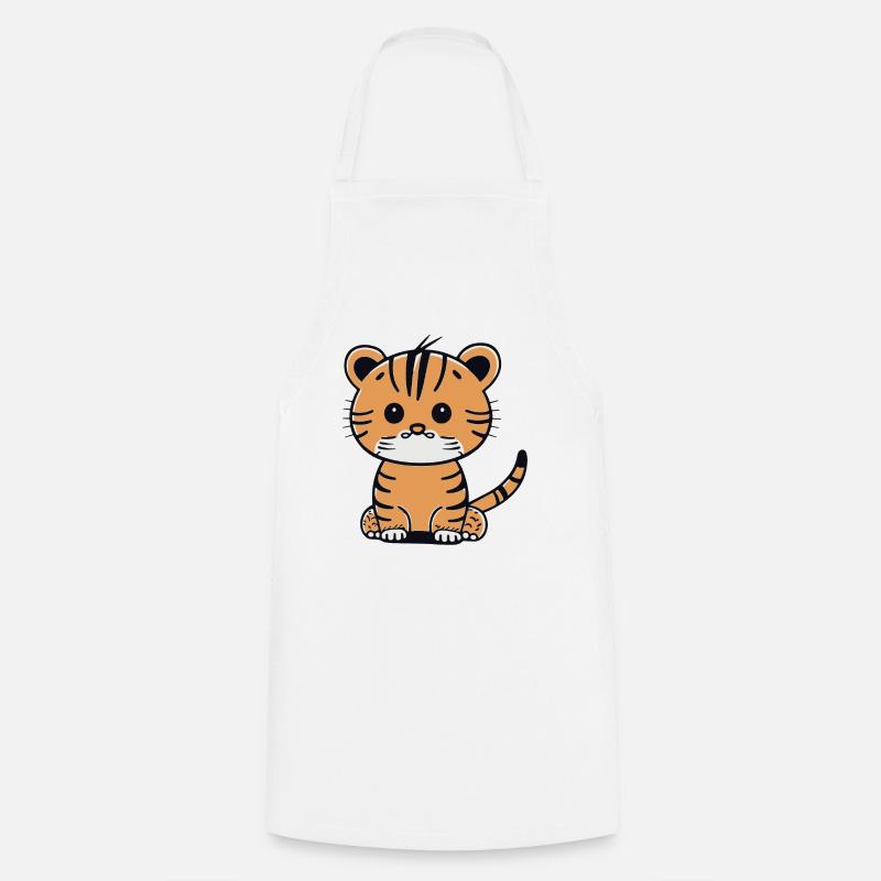 Mignon petit bébé tigre - Tablier de cuisine - blanc