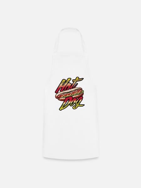 hot dog - Kochschürze - Weiß