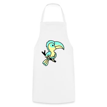 parrot - Cooking Apron - white - Front - AI Model Male 185 dark (185cm)