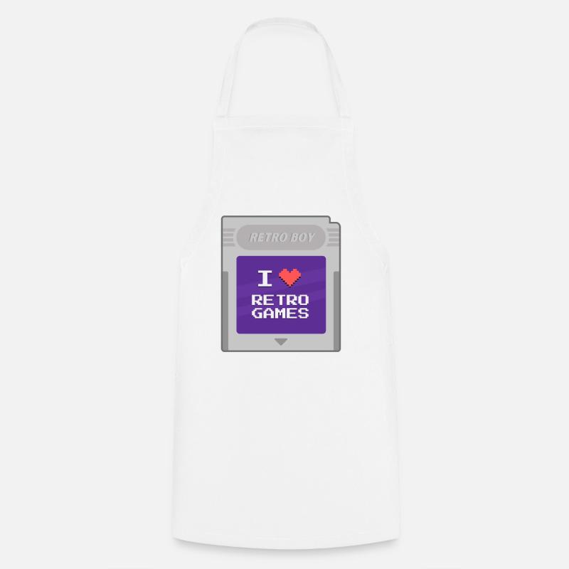 Retro Boy - I love retrogames - Tablier de cuisine - blanc