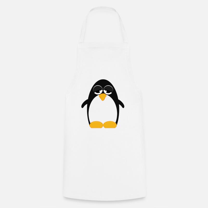 Pingouin (pingouin) 02 - Tablier de cuisine - blanc