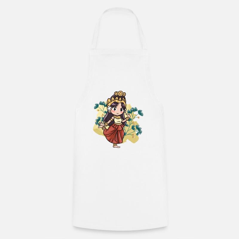 Cambodge Tradition Danse Khmer Apsara I Cadeau - Tablier de cuisine - blanc