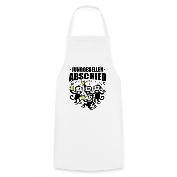 Junggesellenabschied Jga Affen Bier - Kochschürze - Weiß - Vorne - AI Model Male 185 dark (185cm)