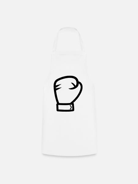 Boxhandschuh - Kochschürze - Weiß