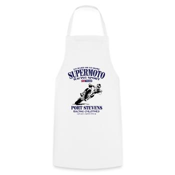 Supermoto Racing - Supermotard - Tablier de cuisine - blanc - Devant - AI Model Male 185 dark (185cm)