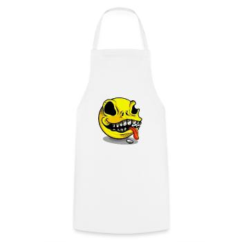 packman Skull - Cooking Apron - white - Front - AI Model Male 185 dark (185cm)