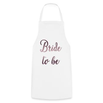 Bride to be - Cooking Apron - white - Front - AI Model Male 185 dark (185cm)
