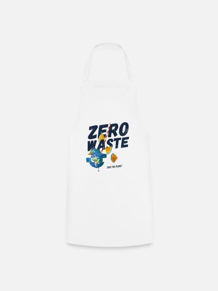 Zero waste, planet B - Kochschürze - Weiß