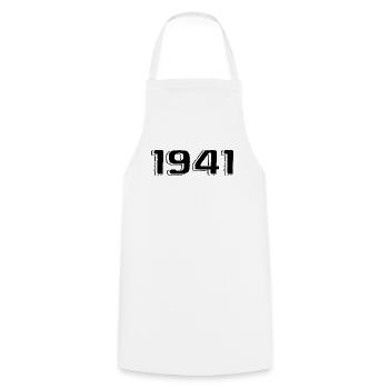 Vintage 1941 Born Birthday Retro 1941 - Cooking Apron - white - Front - AI Model Male 185 dark (185cm)