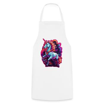 Unicorn - Cooking Apron - white - Front - AI Model Male 185 dark (185cm)