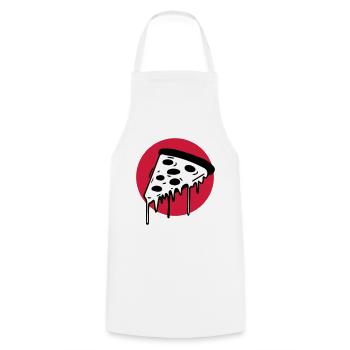 Pizza Punkt Duisburg - le triangle magique! - Tablier de cuisine - blanc - Devant - AI Model Male 185 dark (185cm)