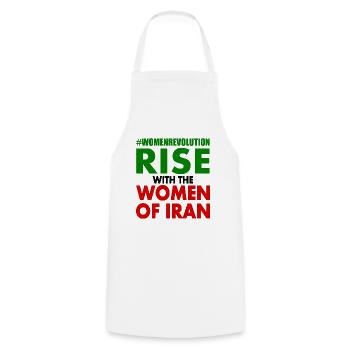 Rise with the women of iran - Tablier de cuisine - blanc - Devant - AI Model Male 185 dark (185cm)