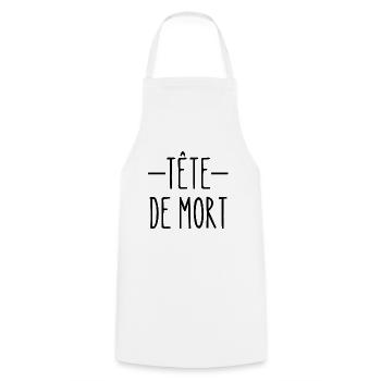 tête de mort - Tablier de cuisine - blanc - Devant - AI Model Male 185 dark (185cm)