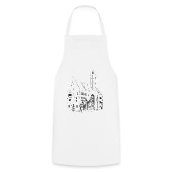 Nördlingen T-Shirt Rathaus schwarz - Kochschürze - Weiß - Vorne - AI Model Male 185 dark (185cm)