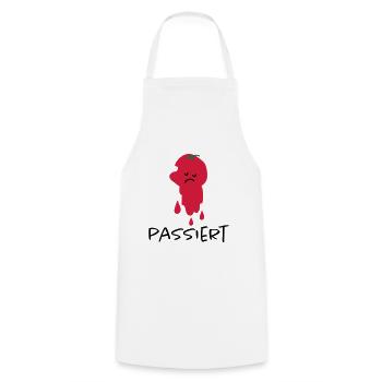 Passierte Tomate - Kochschürze - Weiß - Vorne - AI Model Male 185 dark (185cm)