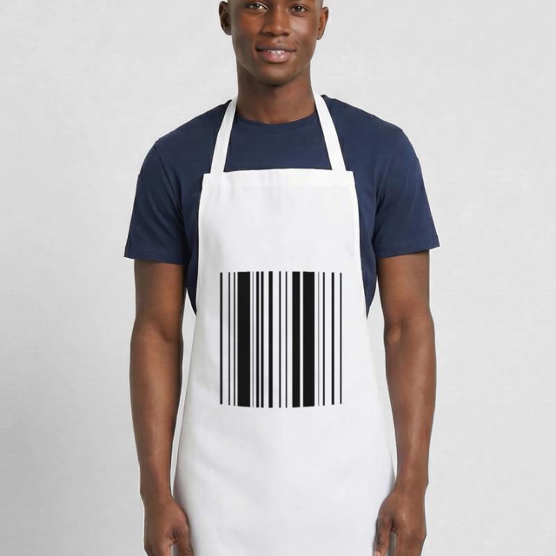 Stripes pattern barcode Cooking Apron