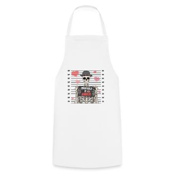 coupable d'amour - Tablier de cuisine - blanc - Devant - AI Model Male 185 dark (185cm)