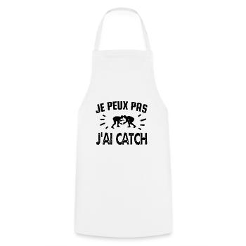 je peux pas j'ai catch - Tablier de cuisine - blanc - Devant - AI Model Male 185 dark (185cm)
