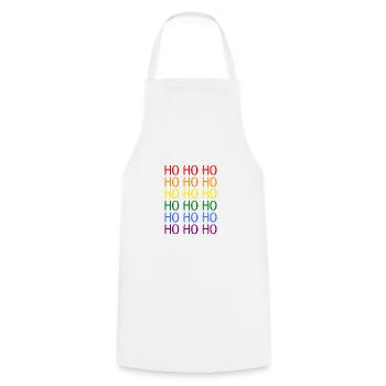 Hohoho Rainbow LGBT - Cooking Apron - white - Front - AI Model Male 185 dark (185cm)