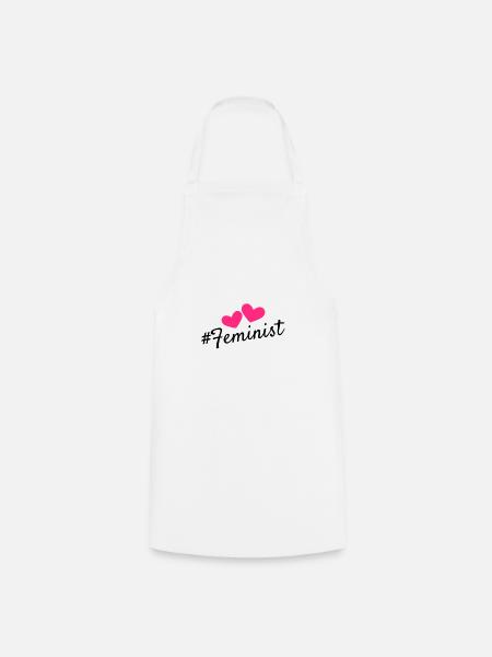 Feminist hashtag design feminist - Cooking Apron - white