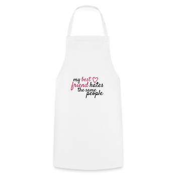 Best friend - Cooking Apron - white - Front - AI Model Male 185 dark (185cm)
