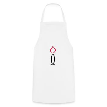 bougie - Tablier de cuisine - blanc - Devant - AI Model Male 185 dark (185cm)