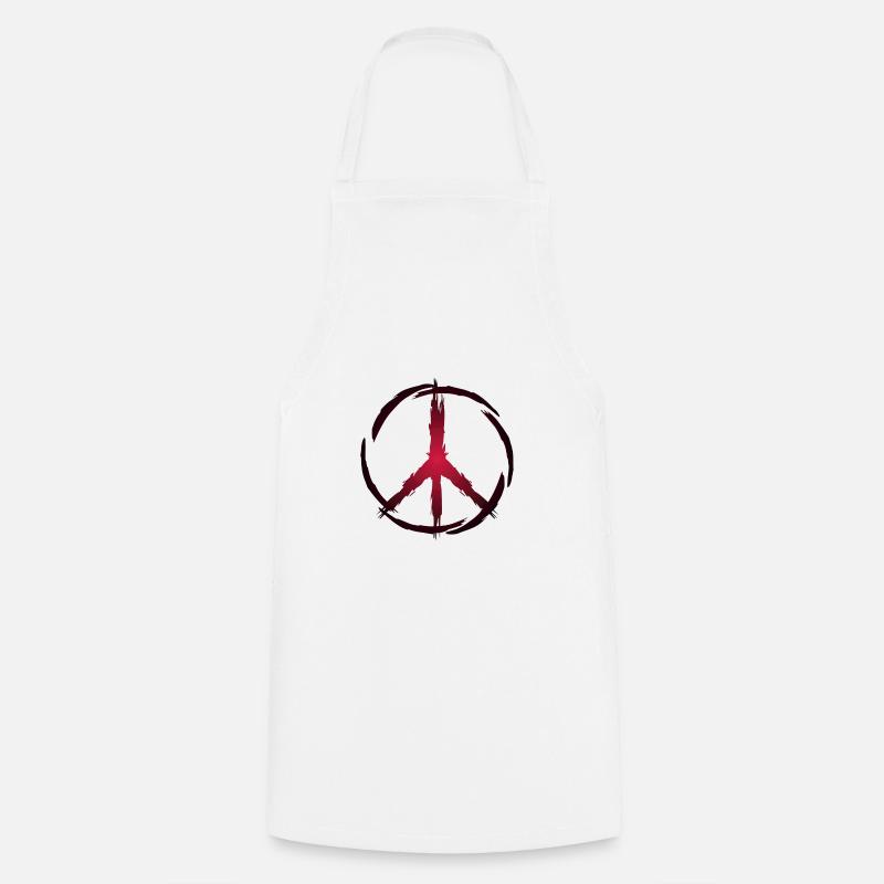 Peace Symbol - Kochschürze - Weiß