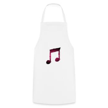 Note de musique musicale - Tablier de cuisine - blanc - Devant - AI Model Male 185 dark (185cm)