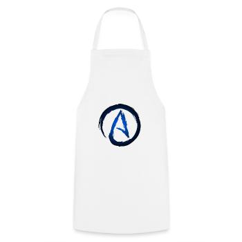 Atheism symbol atheist - Cooking Apron - white - Front - AI Model Male 185 dark (185cm)