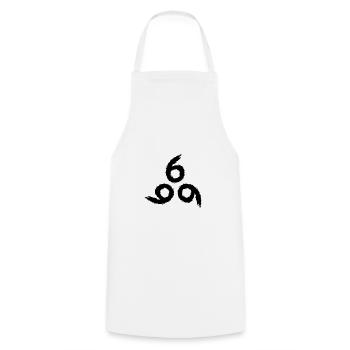 666 Satan symbol - Cooking Apron - white - Front - AI Model Male 185 dark (185cm)