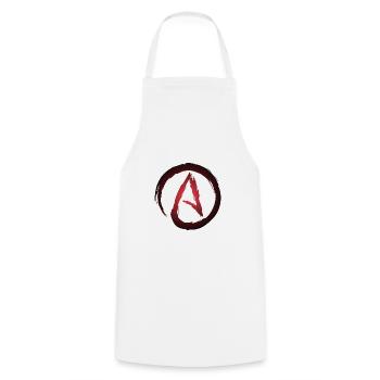 Atheism symbol atheist - Cooking Apron - white - Front - AI Model Male 185 dark (185cm)