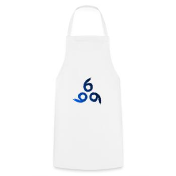 666 Satan symbol - devil - evil - Cooking Apron - white - Front - AI Model Male 185 dark (185cm)