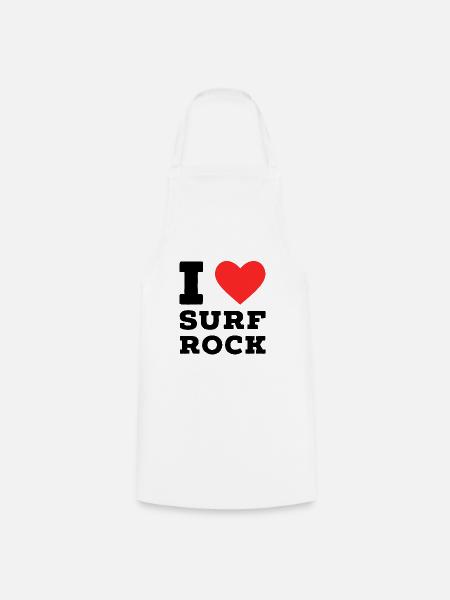 J’adore le surf rock - Tablier de cuisine - blanc