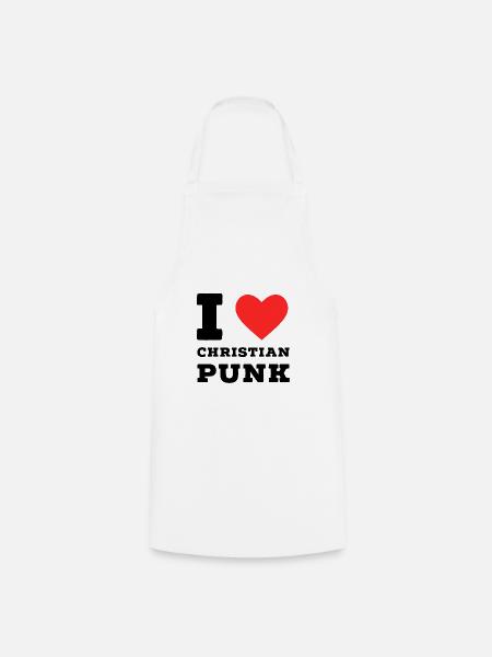 Ich liebe christlichen Punk - Kochschürze - Weiß