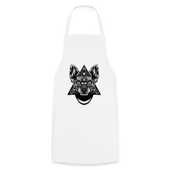 Sphynx pattern bw - Cooking Apron - white - Front - AI Model Male 185 dark (185cm)